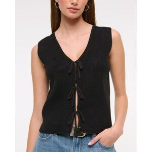NWT Abercrombie Tie Front V-neck Sweater Vest Tank size XS